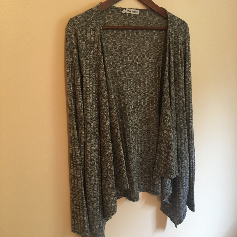Heather Gray Waterfall Cardigan